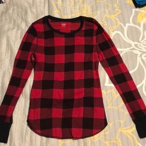 NWOT. Old navy plaid thermal top